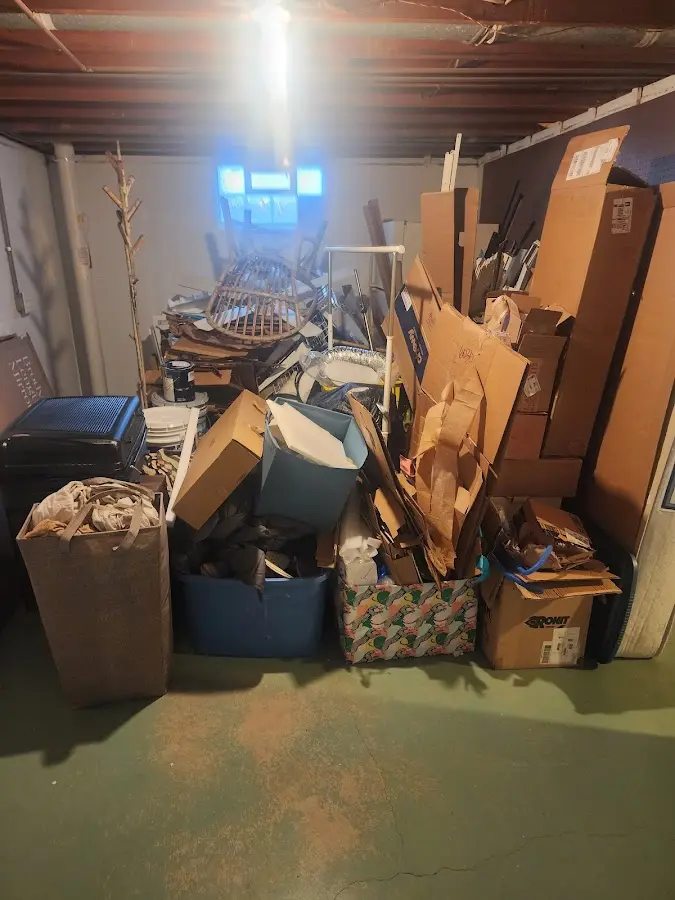 Roll-off dumpster container at job site for 20 Yard Dumpster Rental in LaGrange